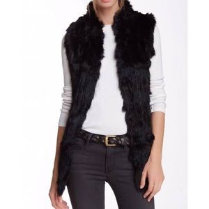 Love token rabbit fur vest